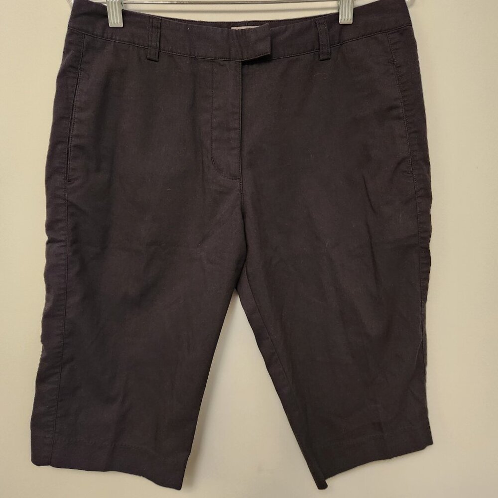 Adidas Capri Shorts Pants Stretch Golf Black Athletic Womens Size 8 EUC - Picture 5 of 10